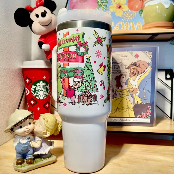 Merry Christmas The Grinch Disney Tumbler Brand new 40 oz double wall stainless - Picture 4 of 9